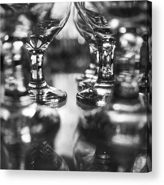 Ig_shotz_bw Acrylic Print featuring the photograph Care For Glasses Of Wine by Kartika Kurniasari