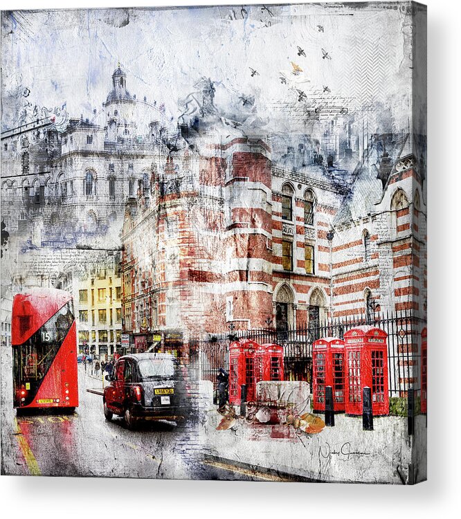 Londonart Acrylic Print featuring the digital art Carey Street by Nicky Jameson