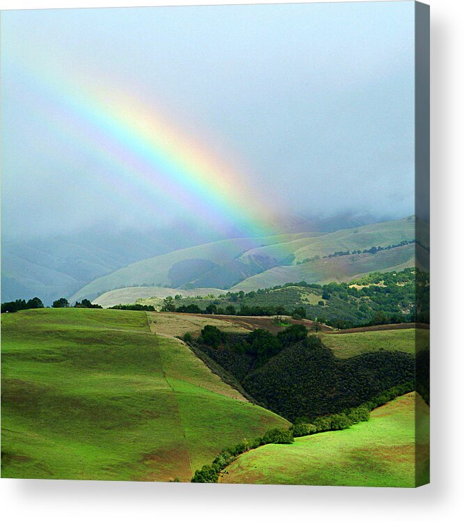 Rainbow Acrylic Print featuring the photograph Carmel Valley Rainbow by Charlene Mitchell