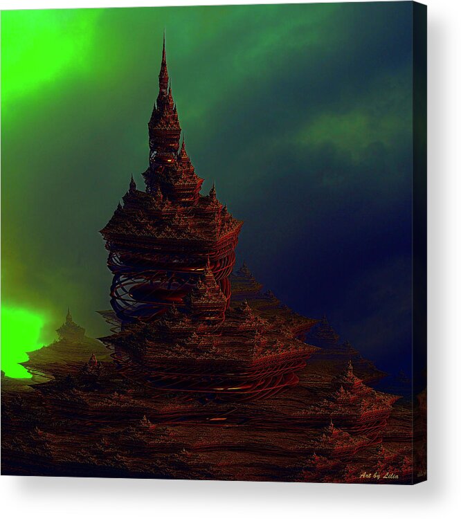 Castle Acrylic Print featuring the digital art Castle in Dreamland 9 by Lilia S