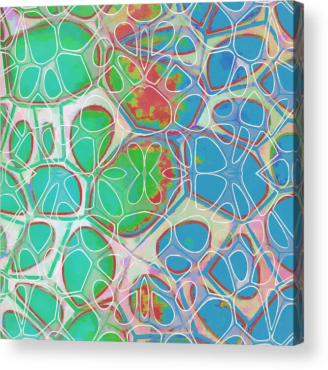 Painting Acrylic Print featuring the painting Cell Abstract 10 by Edward Fielding