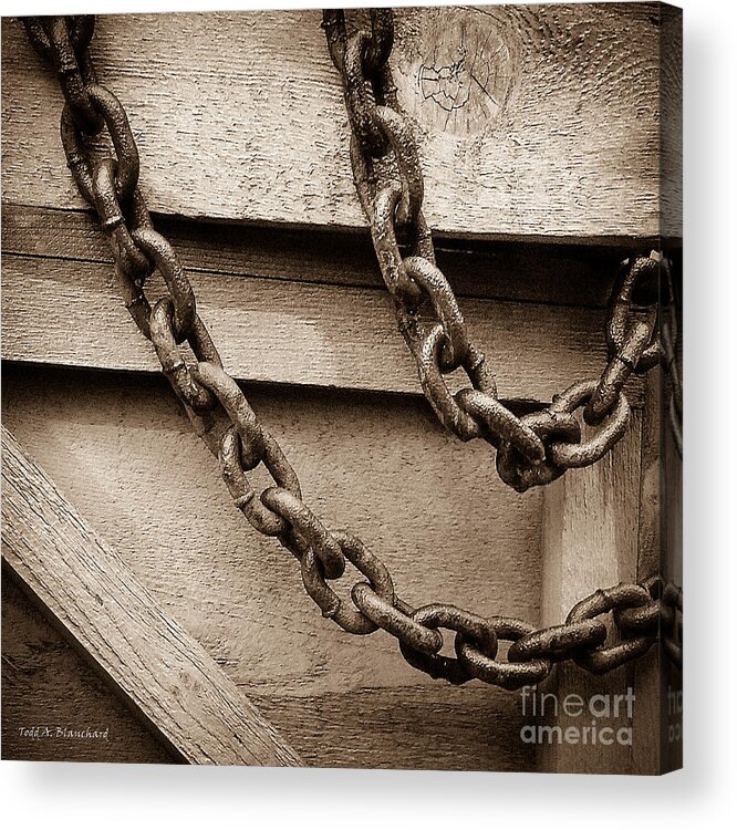 Abstract Acrylic Print featuring the photograph Chains by Todd Blanchard