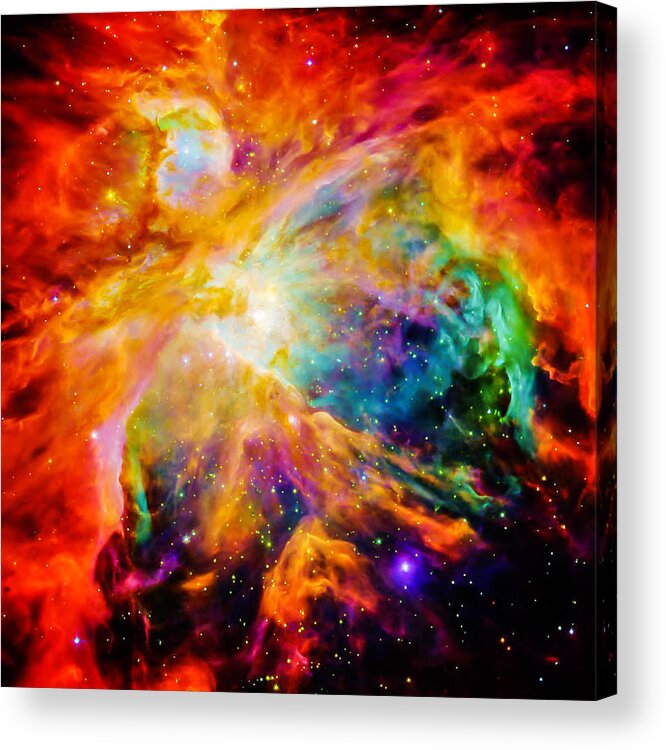 Spitzer Space Telescope Acrylic Print featuring the photograph Chaos in Orion by Britten Adams