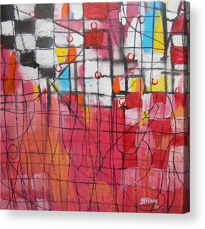 Checkers Acrylic Print featuring the painting Checkmate by GH FiLben
