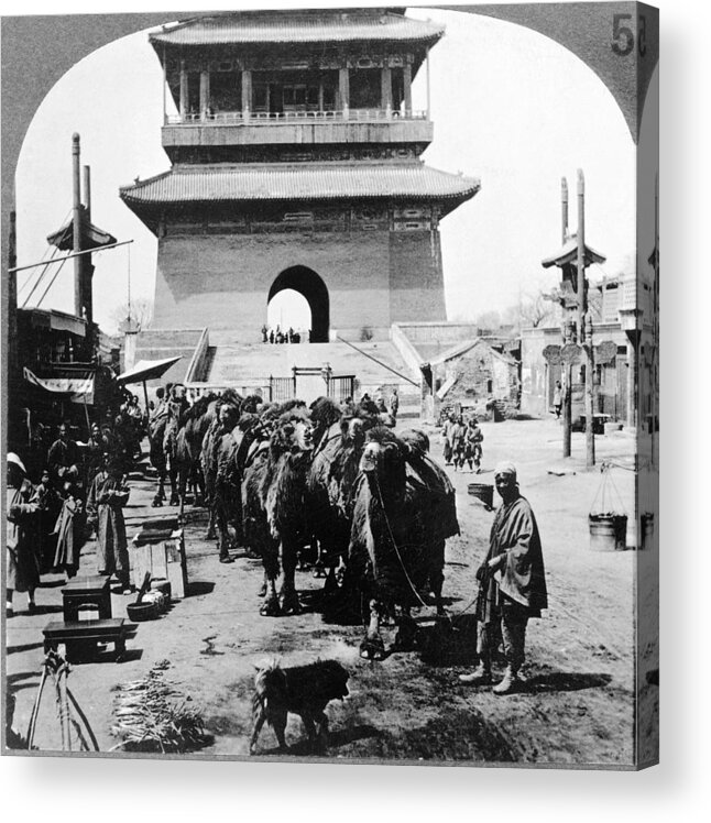 1919 Acrylic Print featuring the photograph CHINA: CARAVAN, c1919 by Granger