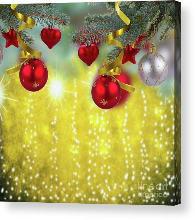 Christmas Acrylic Print featuring the photograph Christmas Decorations by Anastasy Yarmolovich