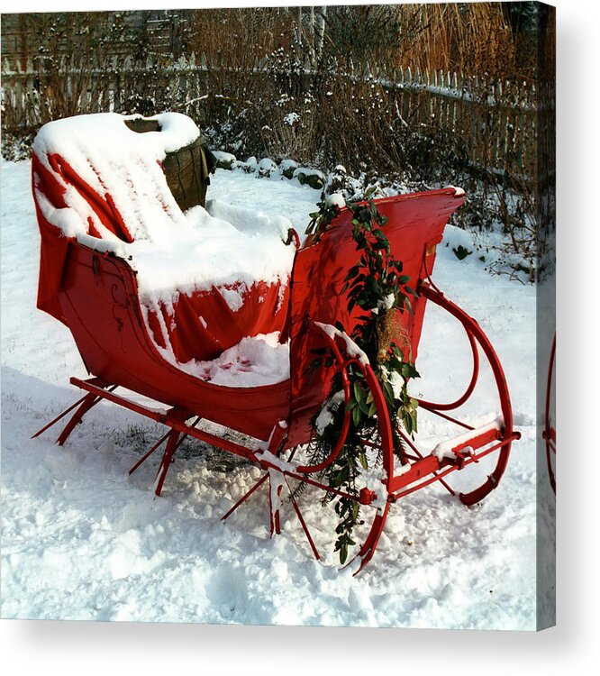 Christmas Acrylic Print featuring the photograph Christmas Sleigh by Andrew Fare
