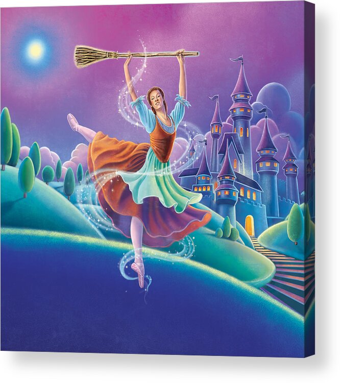 Cinderella Acrylic Print featuring the painting Cinderella by Anne Wertheim