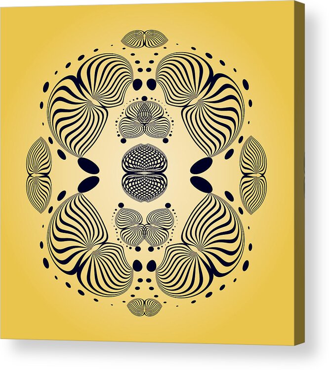 Mandala Acrylic Print featuring the digital art Circularity No 1639 by Alan Bennington