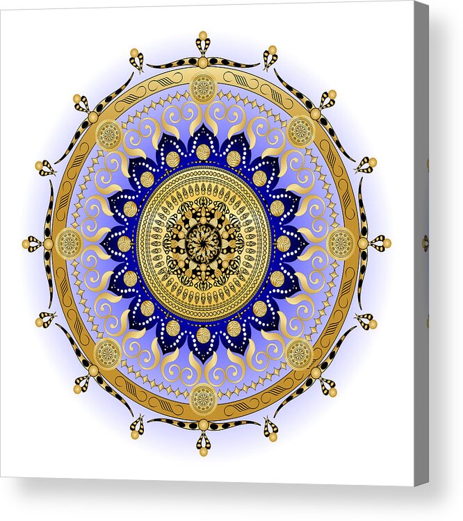 Mandala Acrylic Print featuring the digital art Circularity No 1685 by Alan Bennington