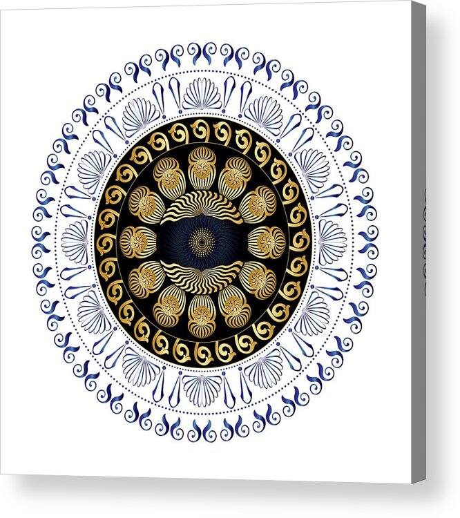 Mandala Acrylic Print featuring the digital art Circularium No 2638 by Alan Bennington