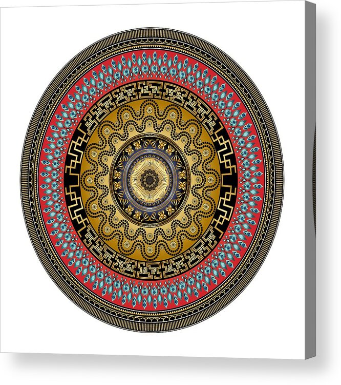 Mandala Acrylic Print featuring the digital art Circularium No. 2644 by Alan Bennington