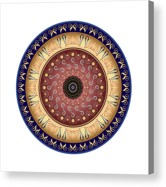 Mandala Acrylic Print featuring the digital art Circularium No 2647 by Alan Bennington