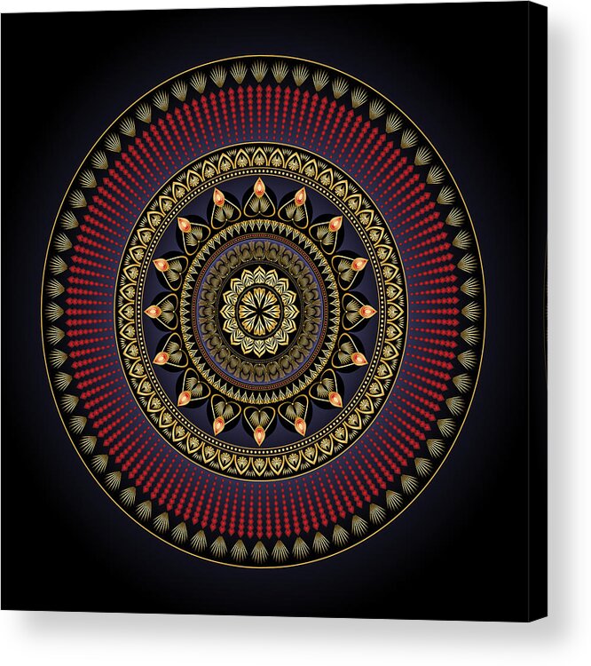 Mandala Acrylic Print featuring the digital art Circularium No 2649 by Alan Bennington