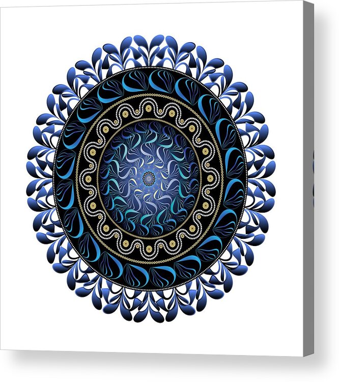 Mandala Acrylic Print featuring the digital art Circularium No 2657 by Alan Bennington