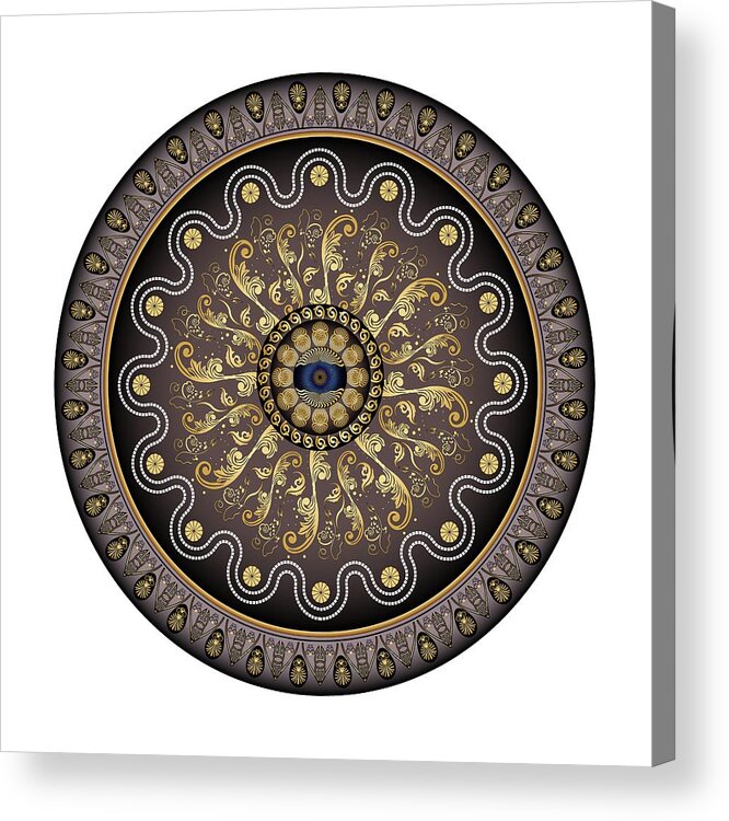 Mandala Acrylic Print featuring the digital art Circularium No. 2729 by Alan Bennington