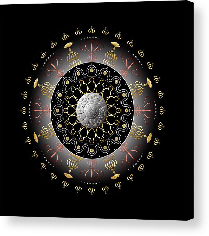 Mandala Acrylic Print featuring the digital art Circulosity No 2927 by Alan Bennington