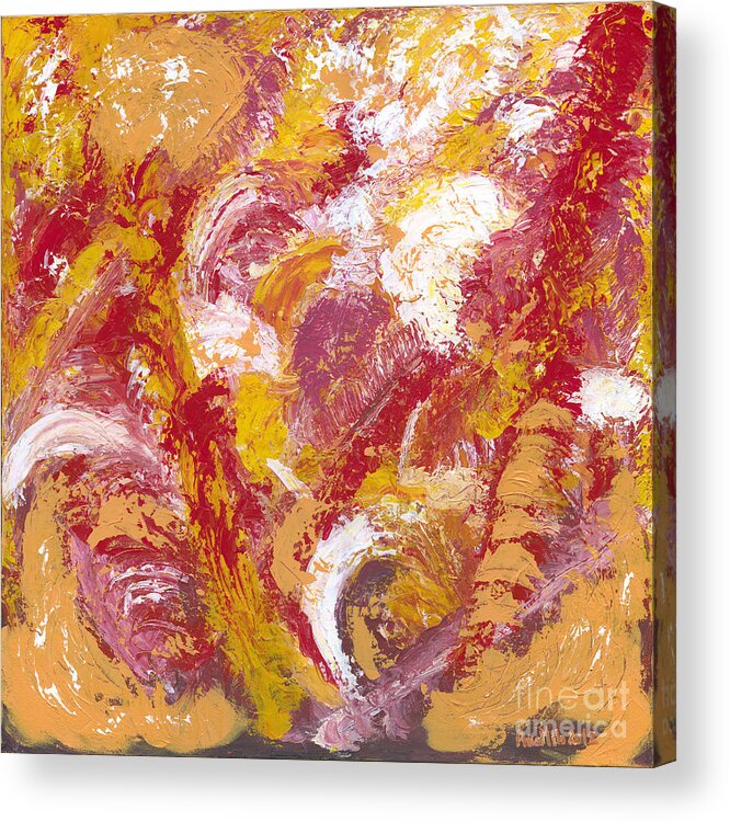 Energy Acrylic Print featuring the painting Citrine is the Color of Your Energy by Ania M Milo