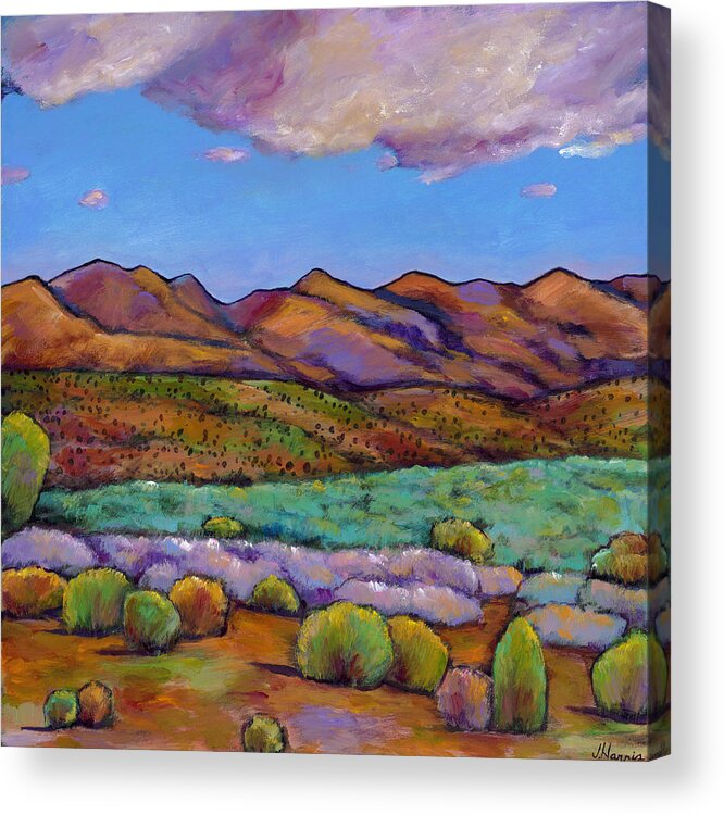 Southwest Landscape Acrylic Print featuring the painting Cloud Cover by Johnathan Harris
