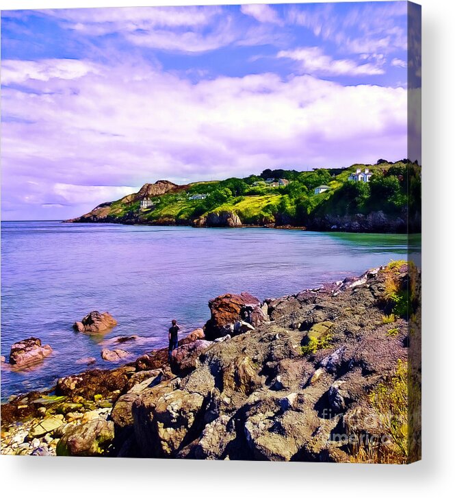 Howth Acrylic Print featuring the photograph Rocky Coast at Howth by Judi Bagwell