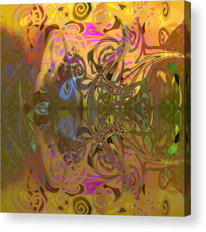 Abstract Acrylic Print featuring the digital art Cold light of day by Grant Wilson