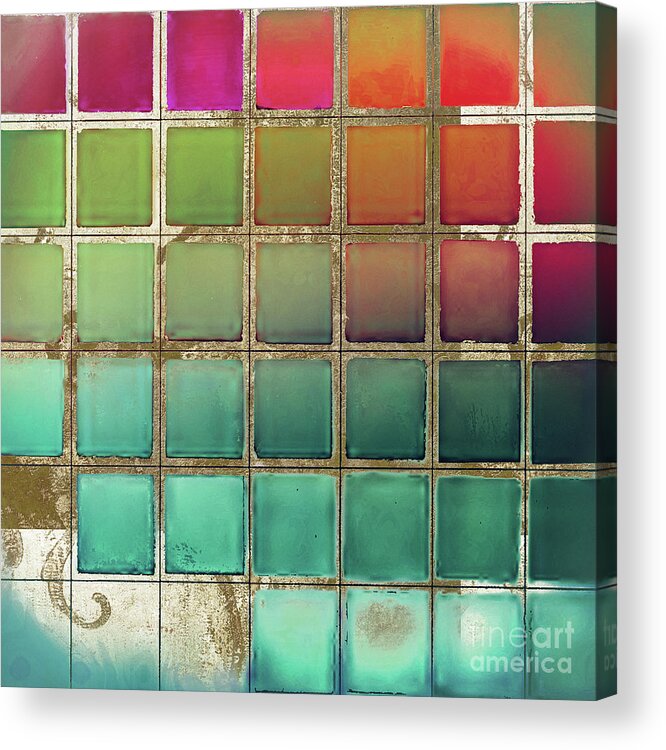 Color Chart Acrylic Print featuring the painting Color Chart Multi by Mindy Sommers