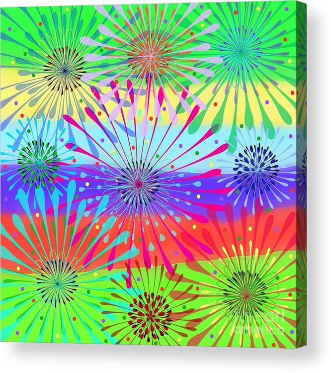 Art Acrylic Print featuring the digital art Color Cornucopia by Diamante Lavendar
