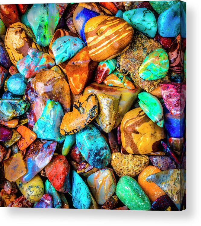 Colorful River Stones Acrylic Print by Garry Gay - Fine Art America