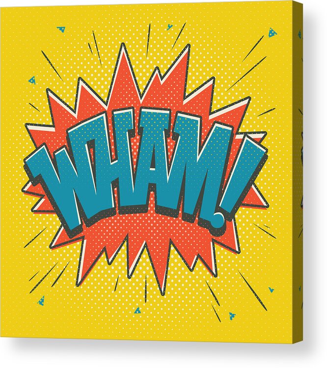 Comic Acrylic Print featuring the digital art Comic Wham by Mitch Frey