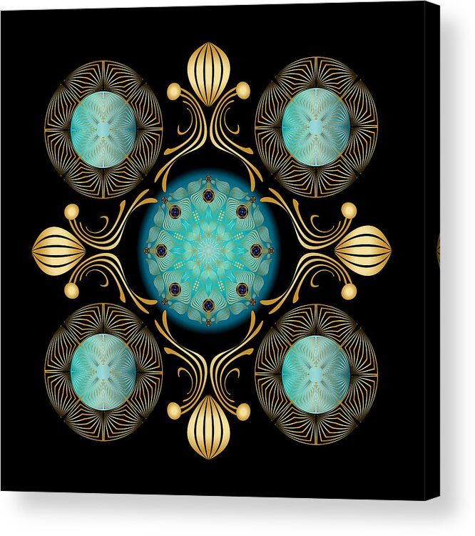 Mandala Acrylic Print featuring the digital art Complexical No 1832 by Alan Bennington