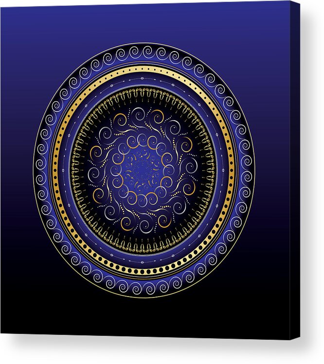 Mandala Acrylic Print featuring the digital art Complexical No 2164 by Alan Bennington