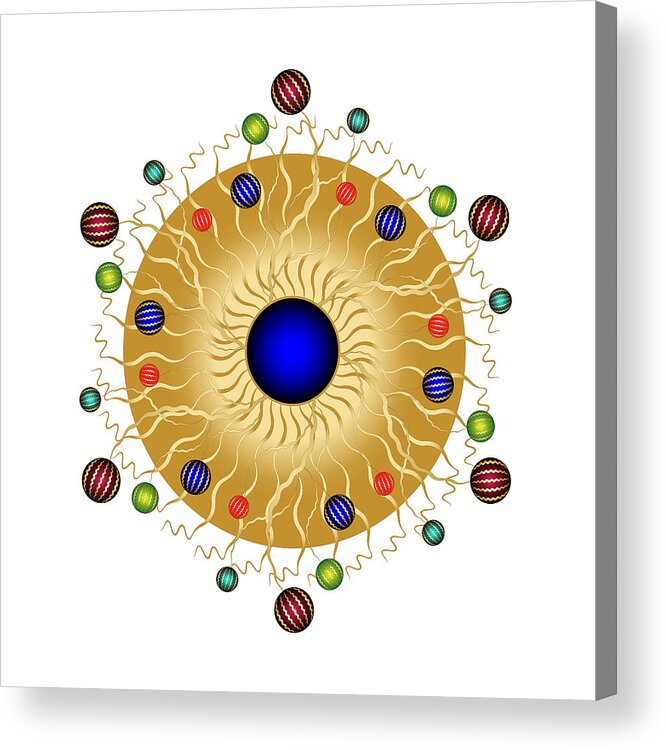 Mandala Acrylic Print featuring the digital art Complexical No 2199 by Alan Bennington