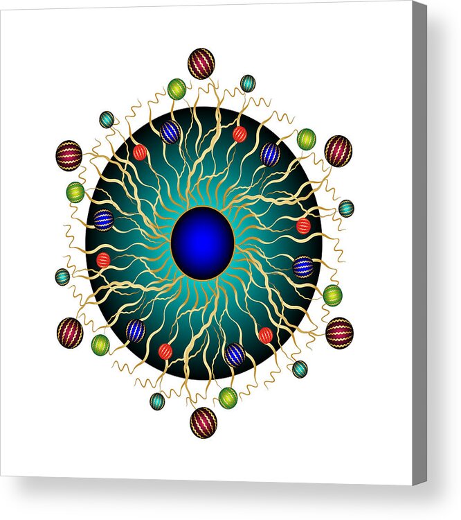 Mandala Acrylic Print featuring the digital art Complexical No 2200 by Alan Bennington