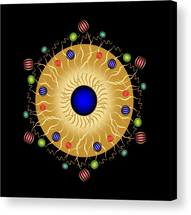 Mandala Acrylic Print featuring the digital art Complexical No 2204 by Alan Bennington