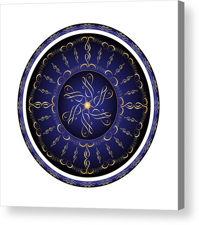 Mandala Acrylic Print featuring the digital art Complexical No 2226 by Alan Bennington