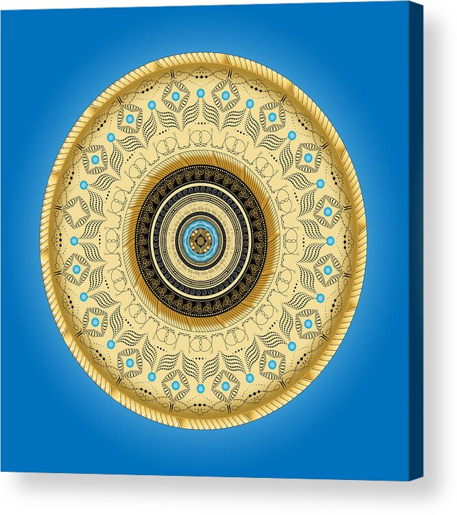 Mandala Acrylic Print featuring the digital art Complexical No 2245 by Alan Bennington