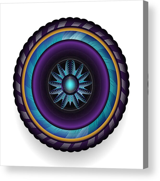 Mandala Acrylic Print featuring the digital art Complexical No 2317 by Alan Bennington