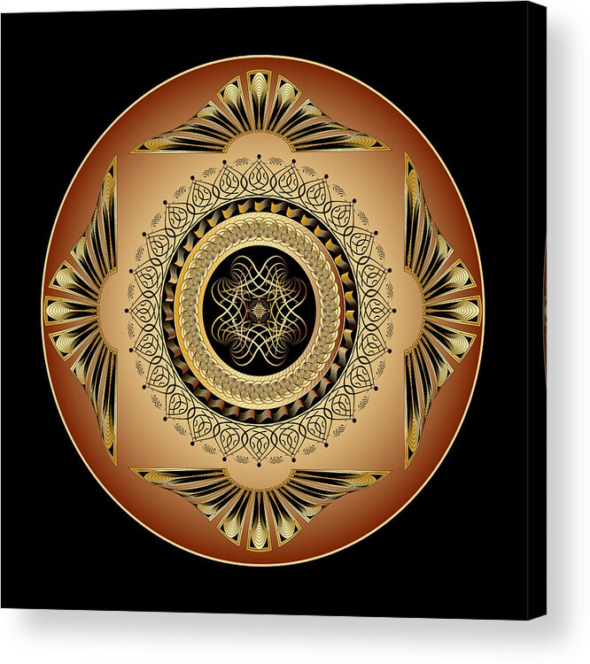 Mandala Acrylic Print featuring the digital art Complexical No 2321 by Alan Bennington