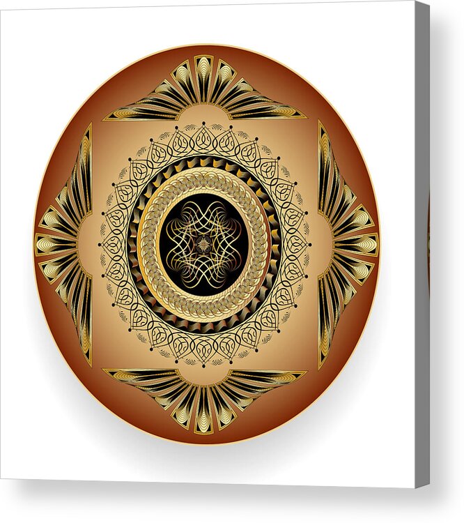 Mandala Acrylic Print featuring the digital art Complexical No 2322 by Alan Bennington