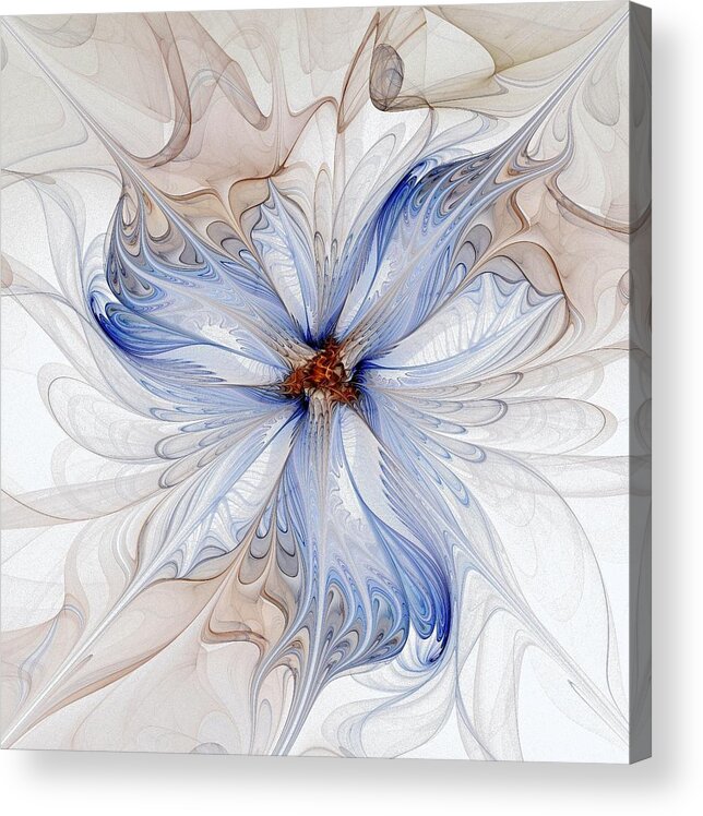 Digital Art Acrylic Print featuring the digital art Cornflower blues by Amanda Moore
