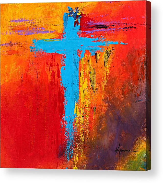 Christian Acrylic Print featuring the painting Cross No.3 by Kume Bryant