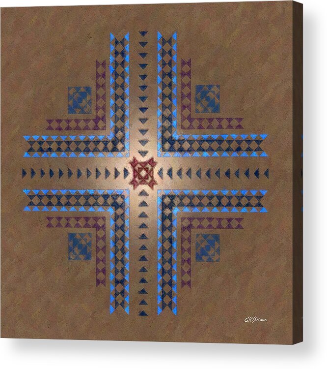 Crossroads Acrylic Print featuring the digital art Crossroads by Greg Reed Brown