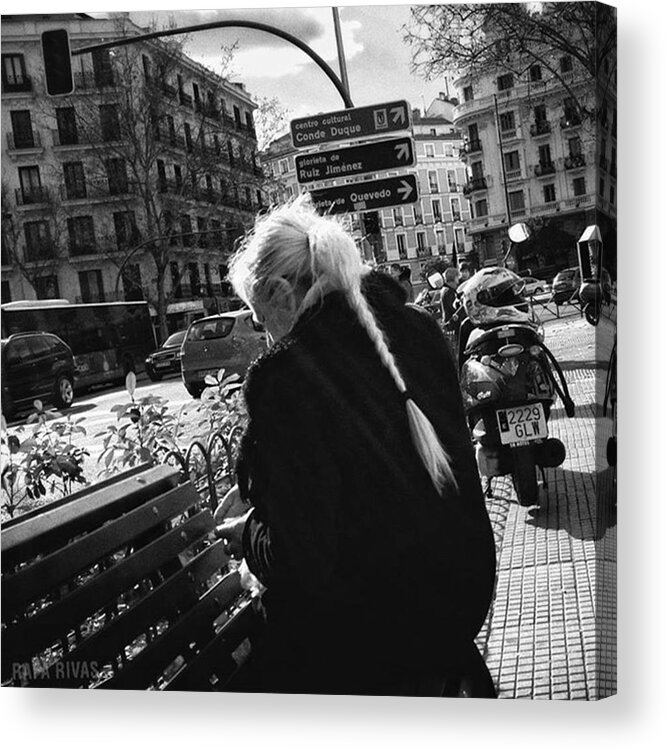 Blackandwhite Acrylic Print featuring the photograph Daenerys Madridien

#woman #blonde by Rafa Rivas