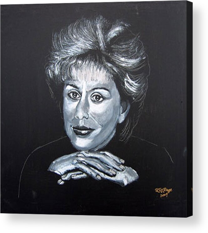 Dame Kiri Te Kanawa Acrylic Print featuring the painting Dame Kiri by Richard Le Page