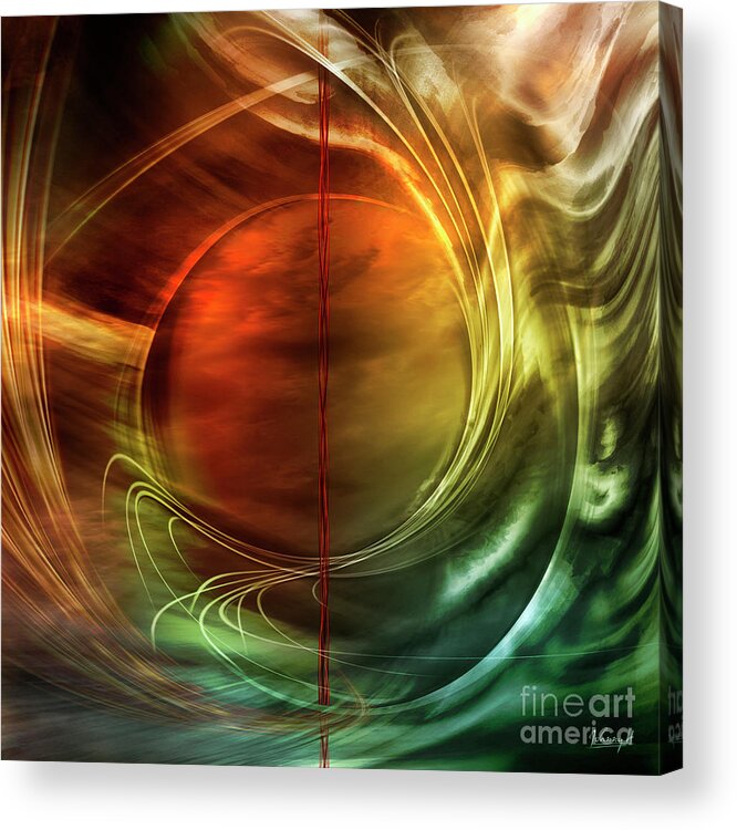 Floating Acrylic Print featuring the digital art Dance in color symphony by Johnny Hildingsson