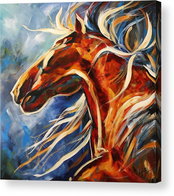 Horse Paintings Acrylic Print featuring the painting Dancing in the Moonlight by Laurie Pace