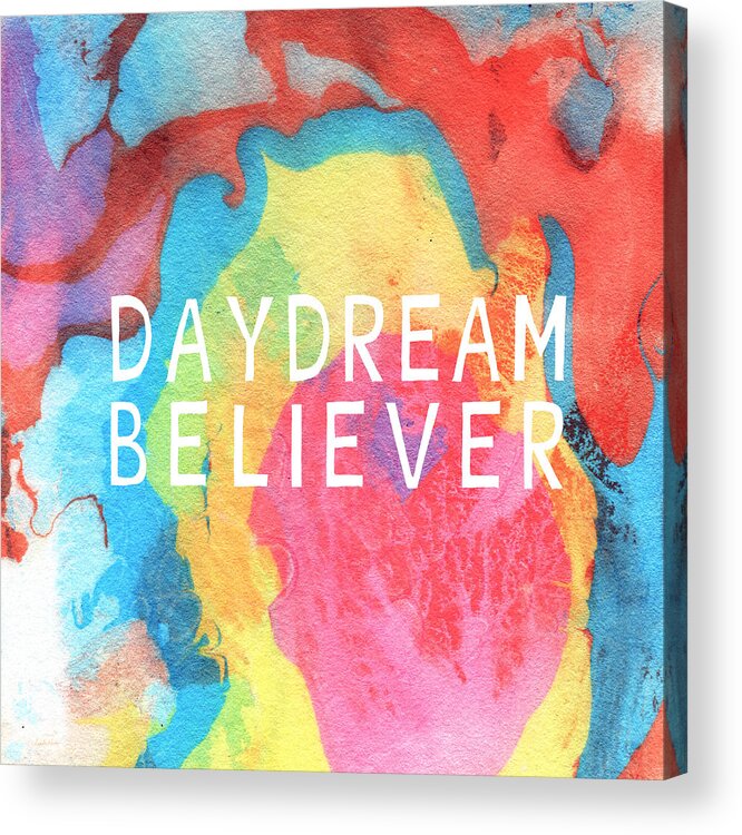 Abstract Acrylic Print featuring the painting Daydream Believer- Abstract art by Linda Woods by Linda Woods