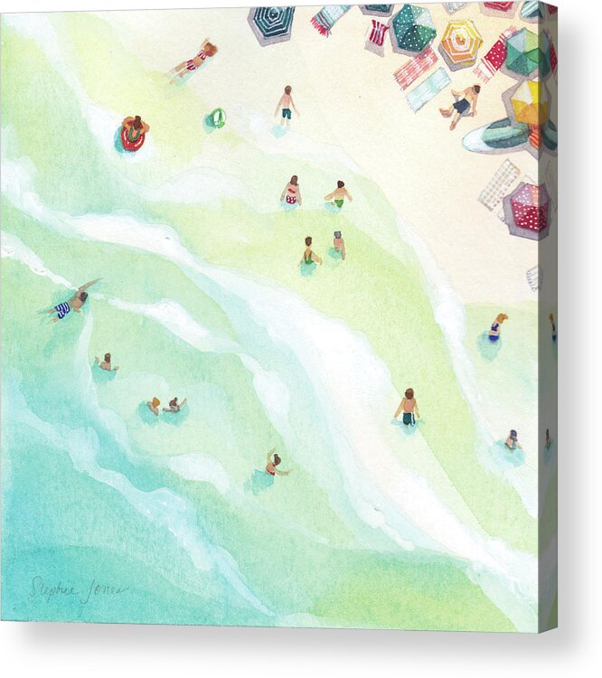Beach Acrylic Print featuring the painting Docking Station by Stephie Jones