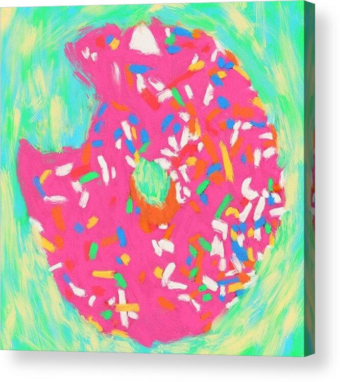 Nom Acrylic Print featuring the photograph Donuts! Donuts! Donuts! I Think I'll by Steven Nagy