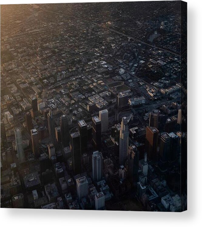 Travel Acrylic Print featuring the photograph Downtown La Tonight. #windowseat321 by Eric Adams